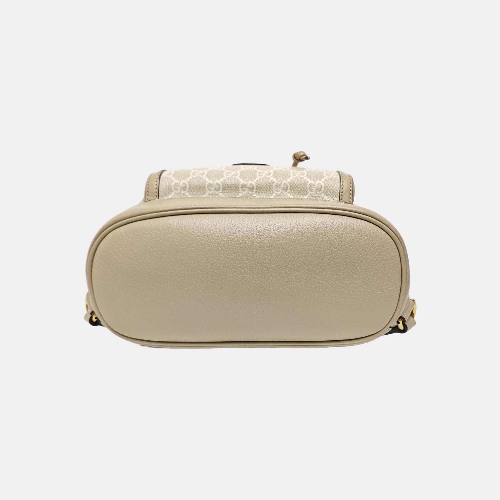Monogram Coated Canvas Backpack Beige