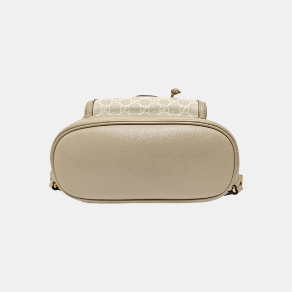 Monogram Coated Canvas Backpack Beige