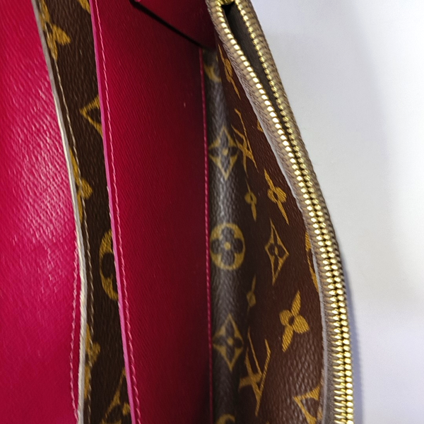 EMILIE Monogram Coated Canvas Brown Wallet