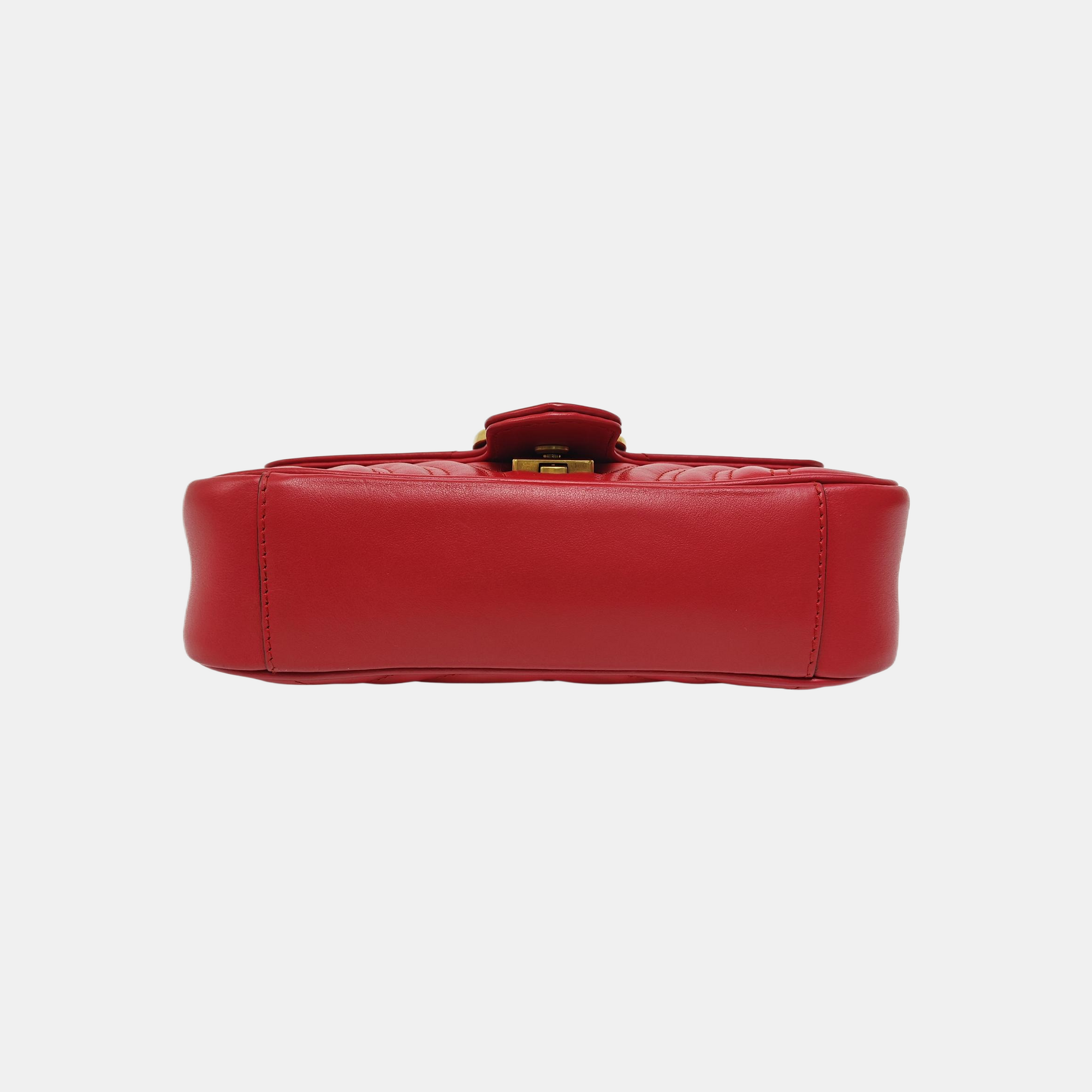 GG Marmont Small Quilted Calfskin Red