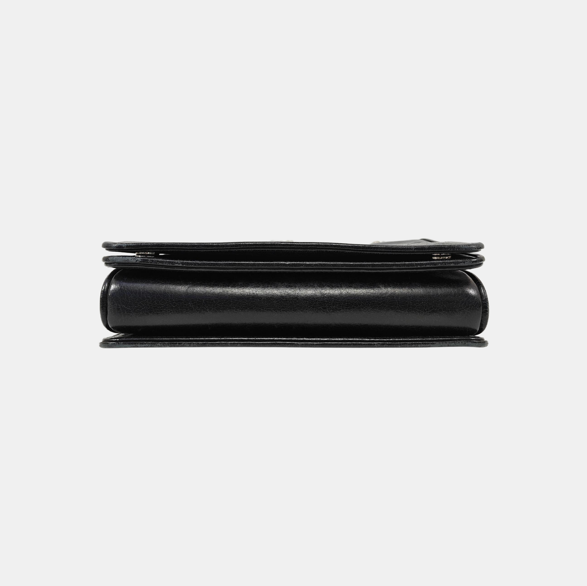 Calfskin Shoulder Bag Black