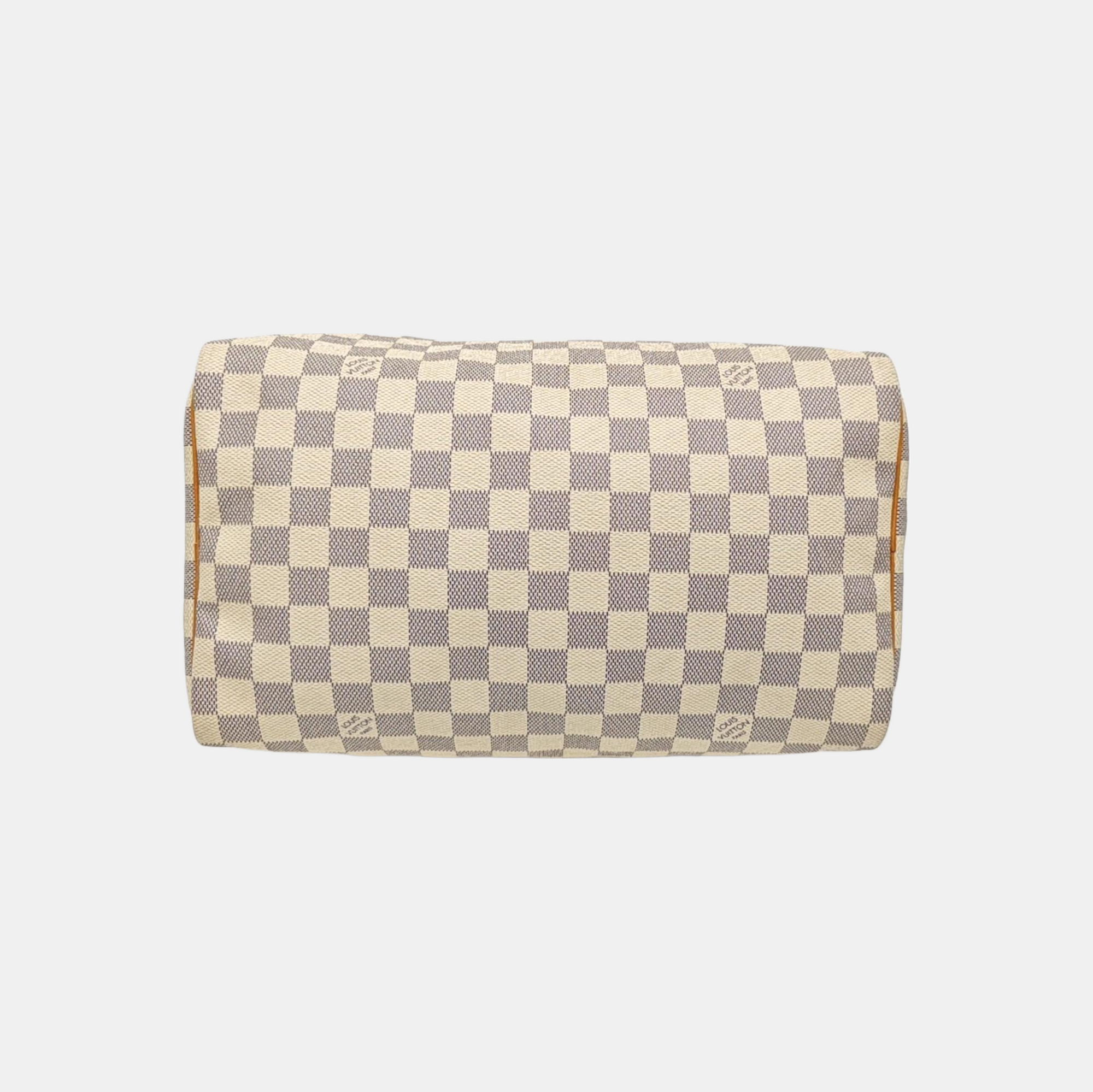 SPEEDY 30 Damier Azur Coated Canvas White