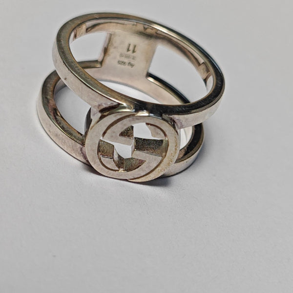 Interlocking G 925 Sterling Silver Ring EU 50