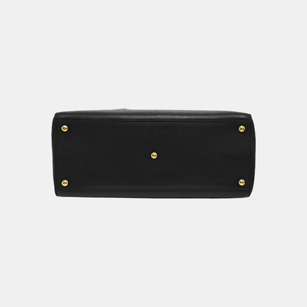 2 Jours Medium Calfskin Black