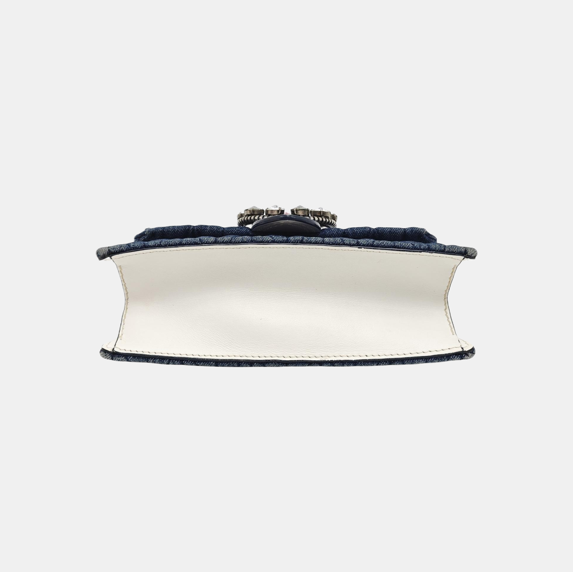 Miu Lady Quilted Canvas Blue