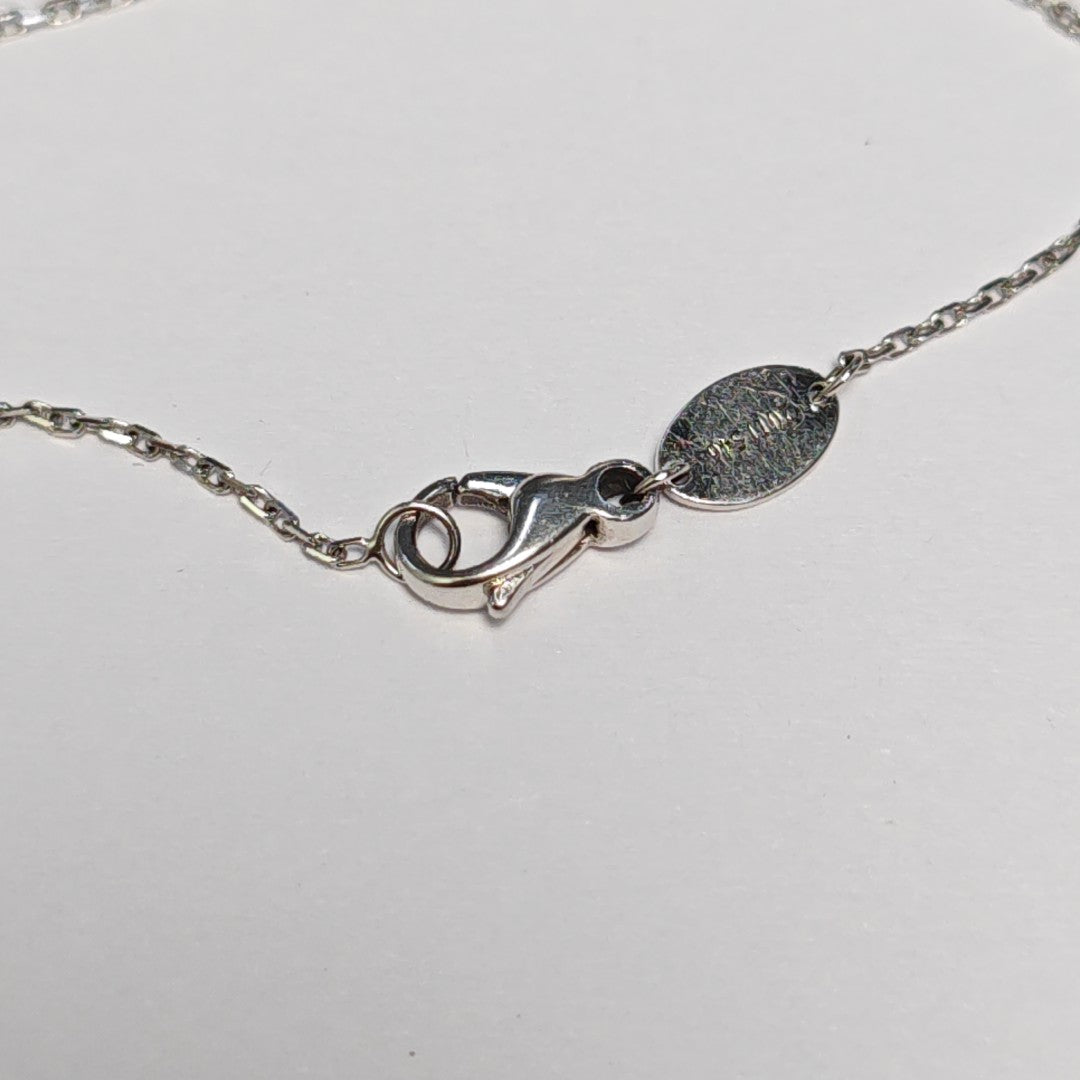 Jeux De Liens 18k White Gold Silver Necklace