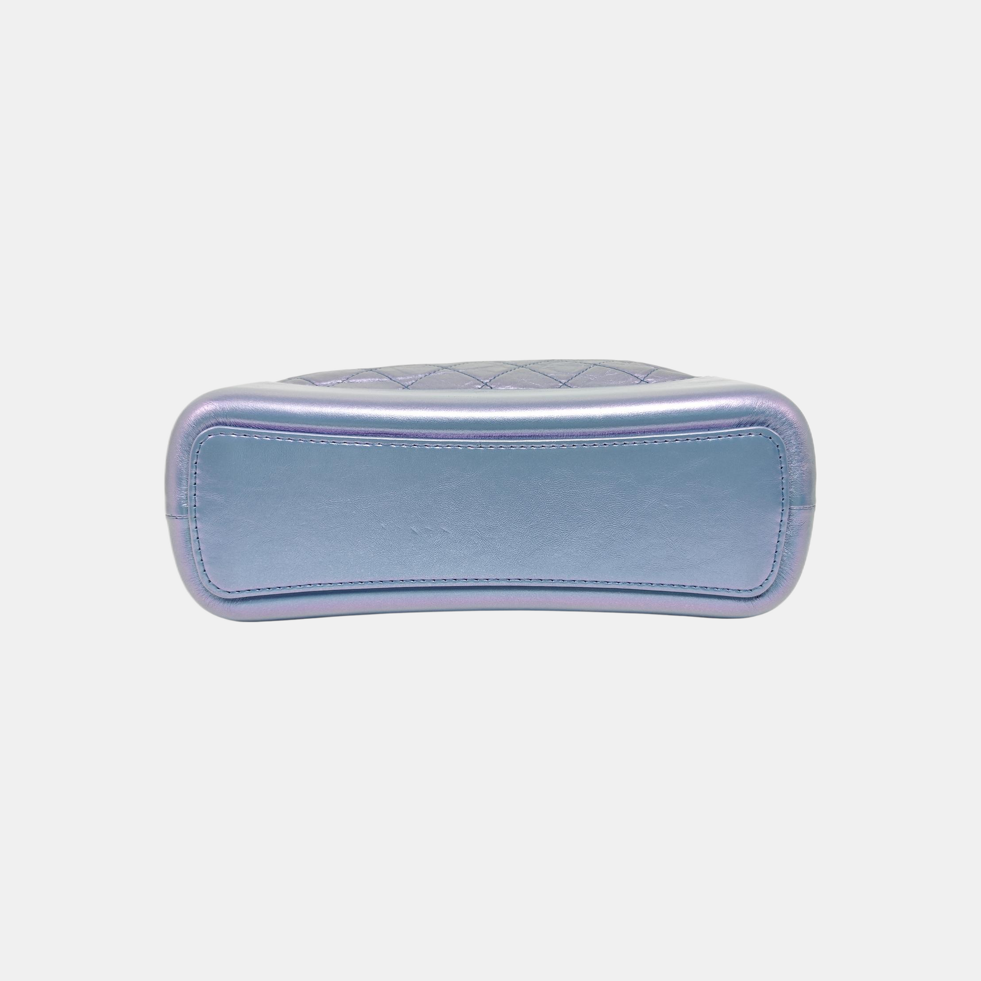 GABRIELLE Medium Quilted Calfskin Blue