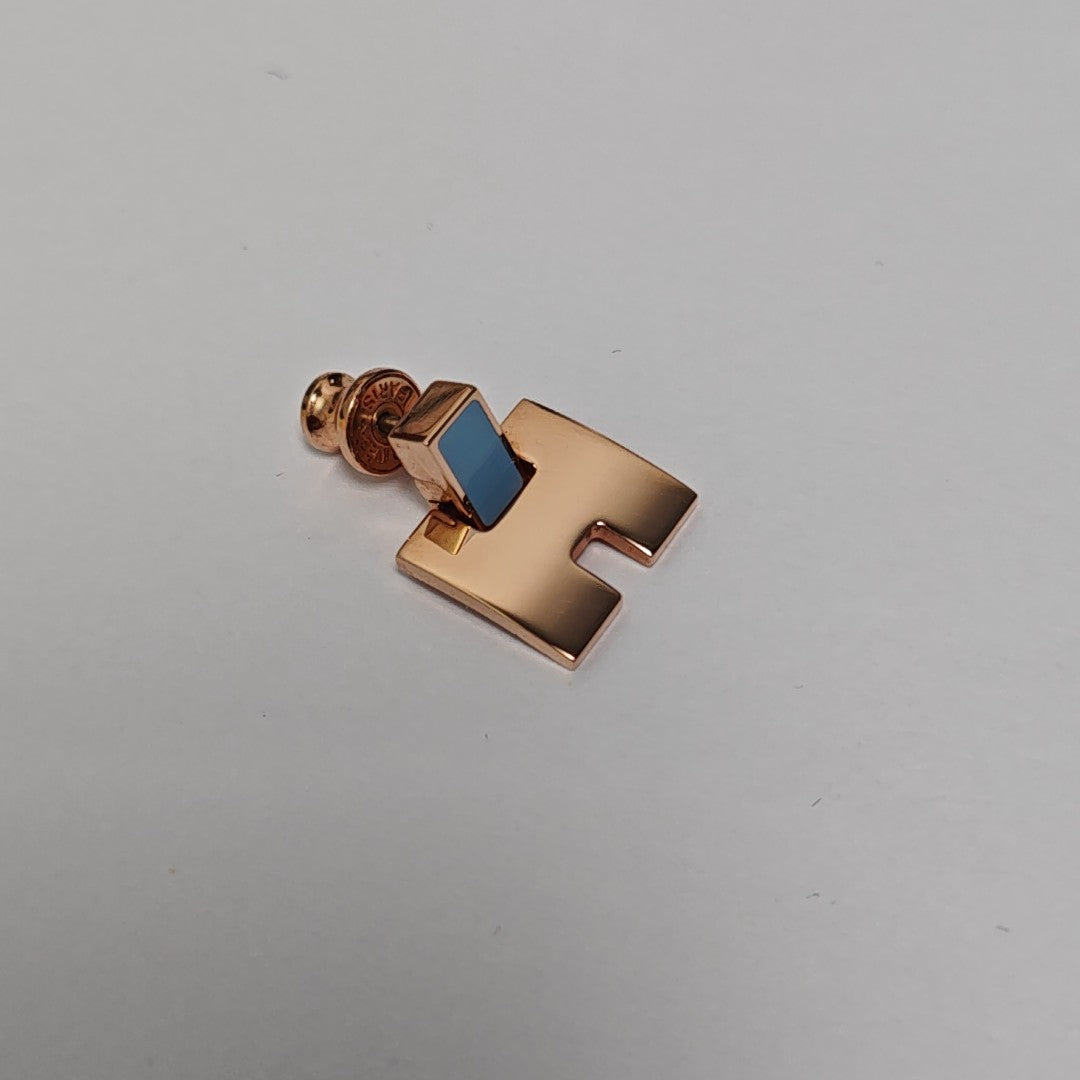 Eileen Metal Rose Gold Stud Earrings