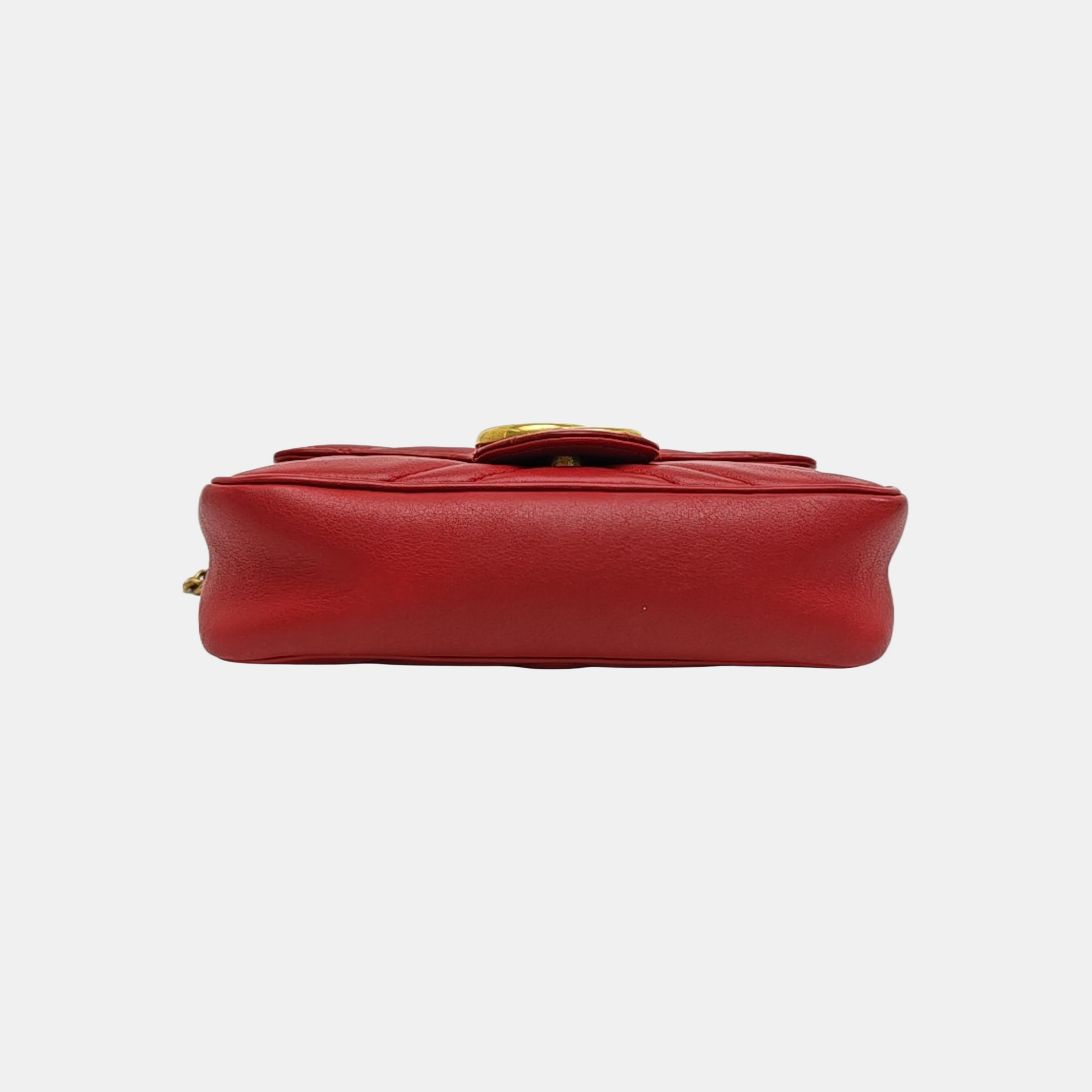 GG Marmont Mini Quilted Calfskin Red