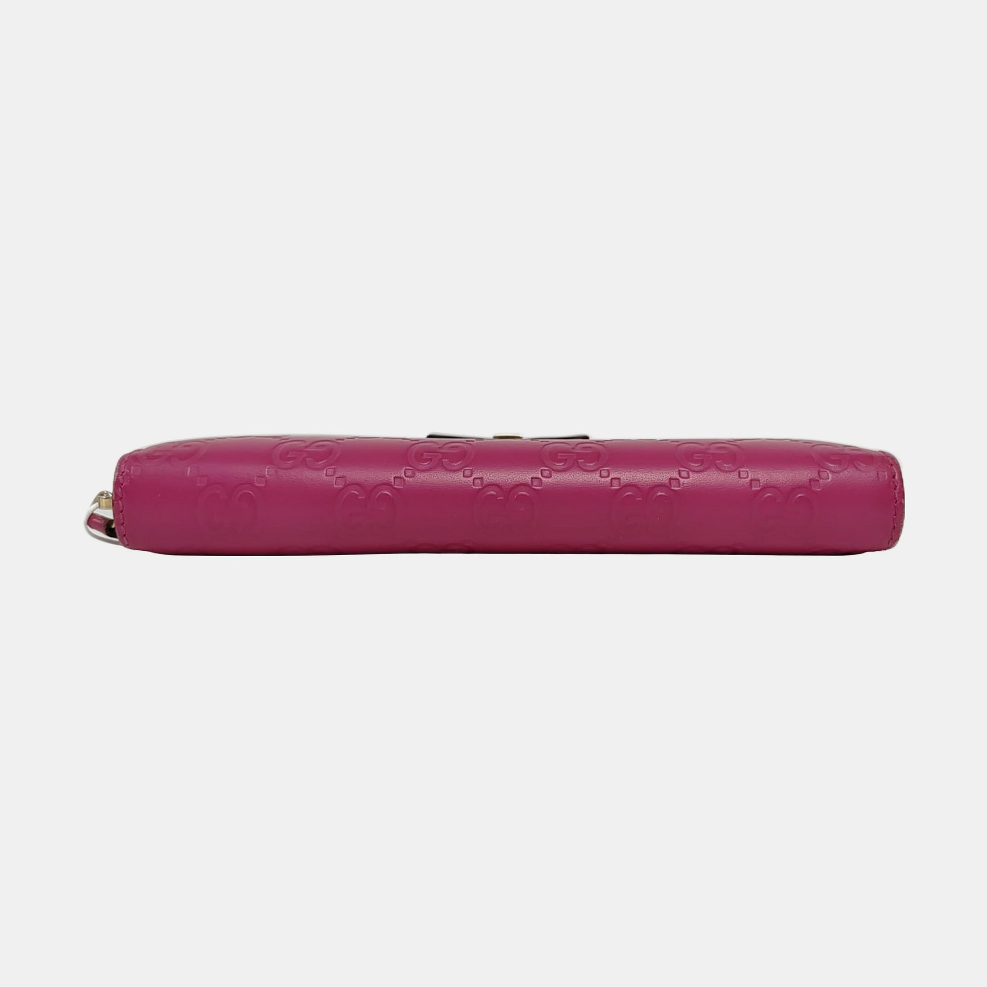 Signature Monogram Calfskin Red Wallet