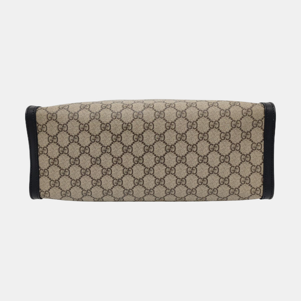 Padlock Medium Monogram Coated Canvas Beige