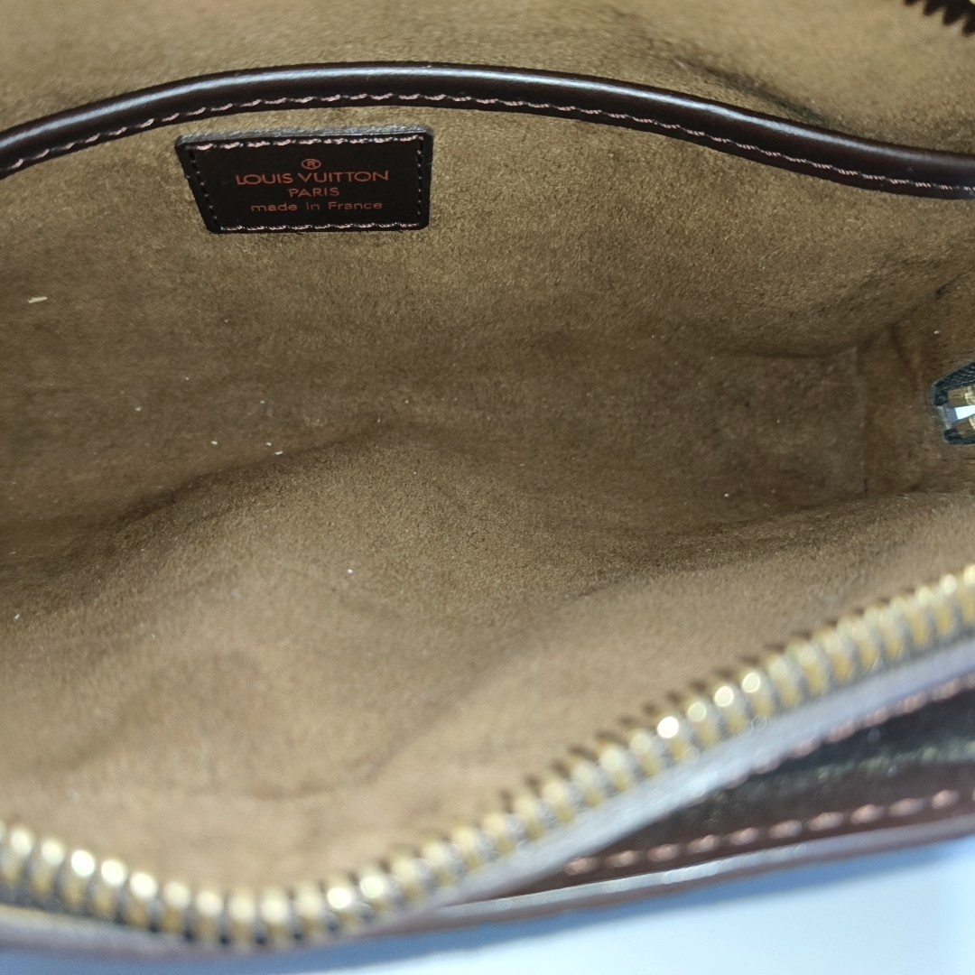 SAINT LOUIS Damier Ebene Coated Canvas Brown