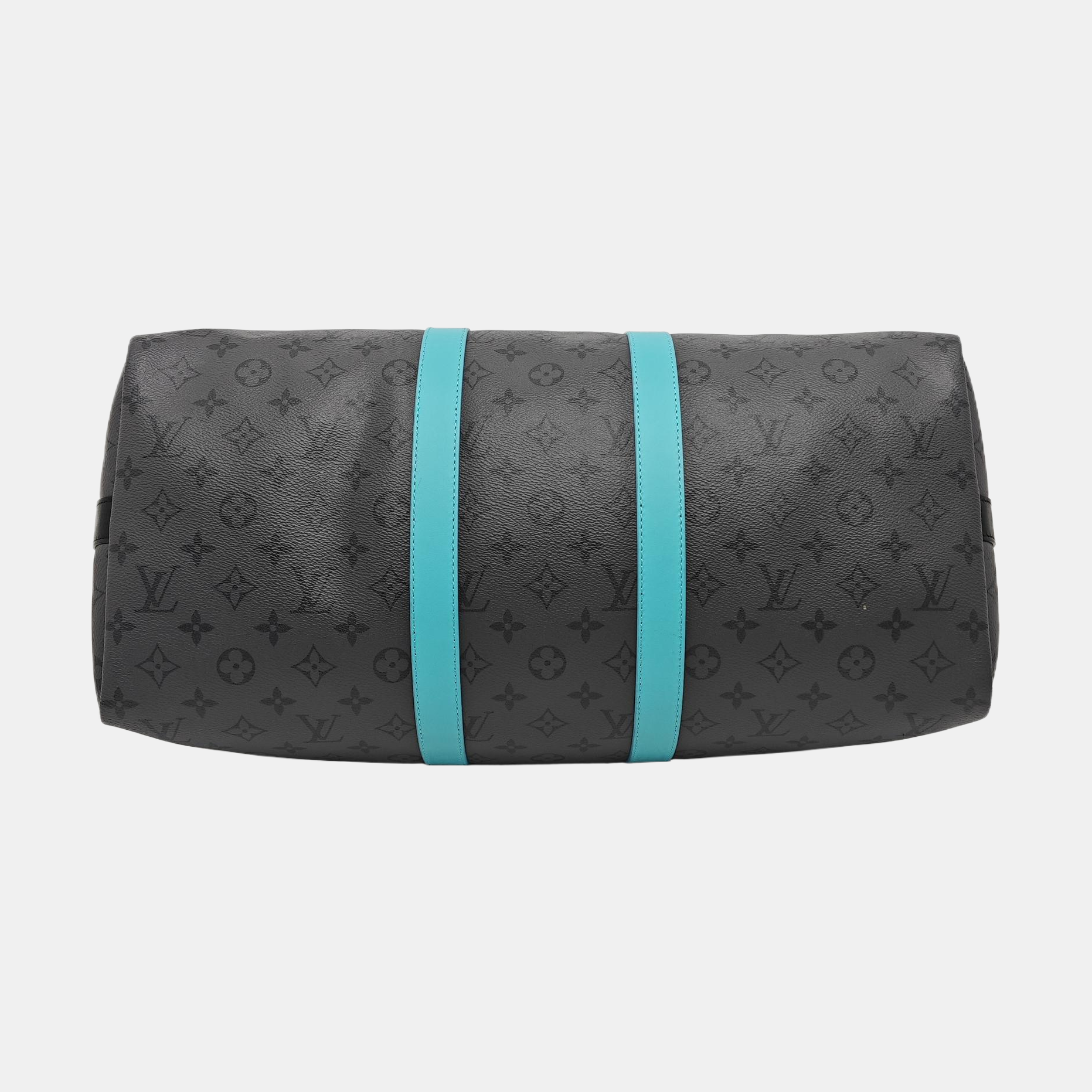 KEEPALL 45 Monogram Coated Canvas Gray