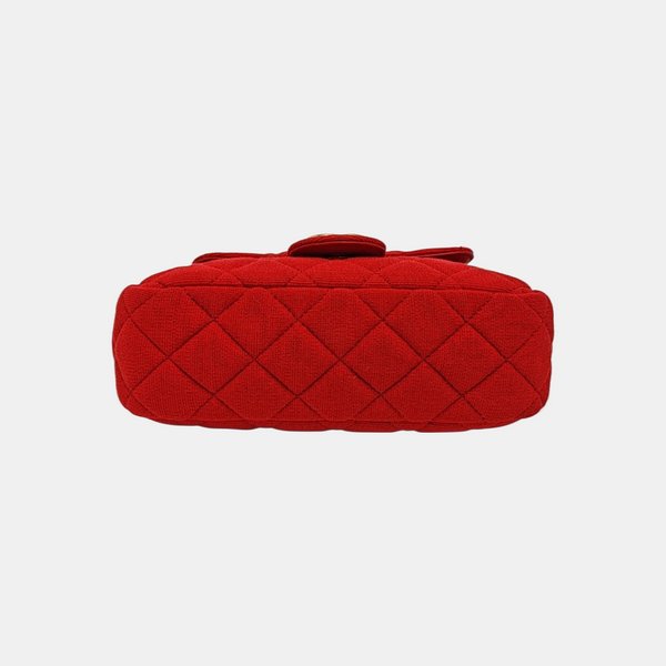 23C HOBO Small Quilted Fabric Red