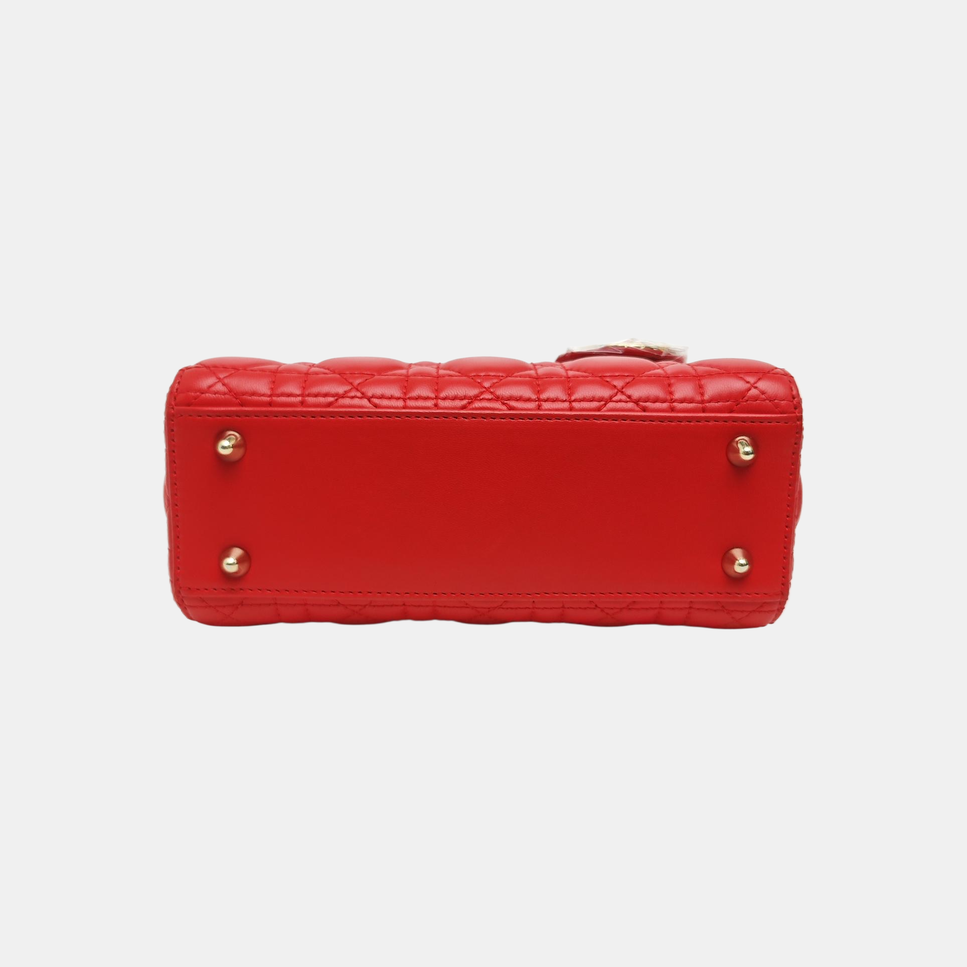 Lady Dior Small Cannage Lambskin Red
