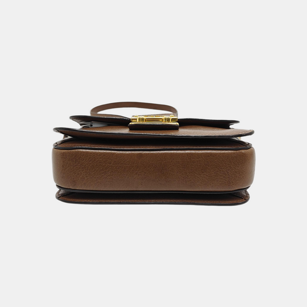 Calfskin Shoulder Bag Brown