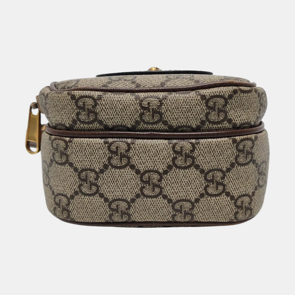 Neo Vintage Mini Monogram Coated Canvas Brown