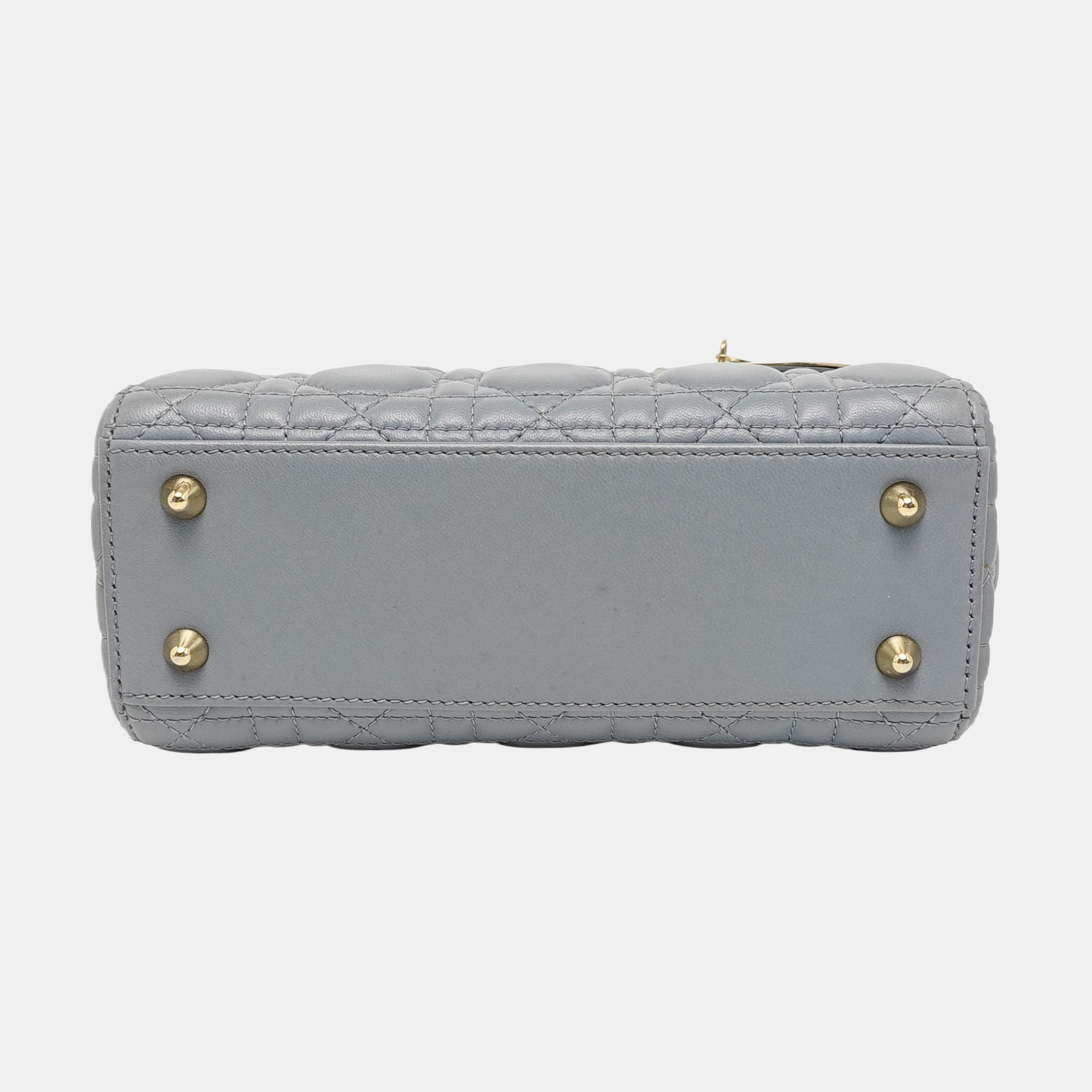 Lady Dior Small Cannage Lambskin Blue