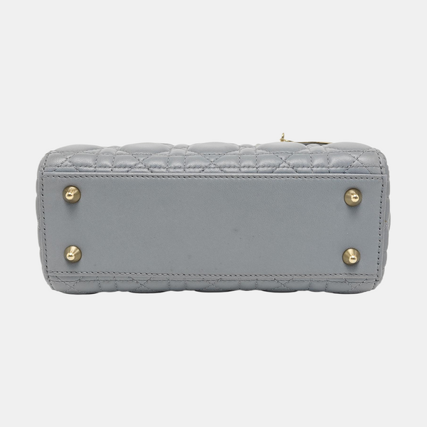 Lady Dior Small Cannage Lambskin Blue