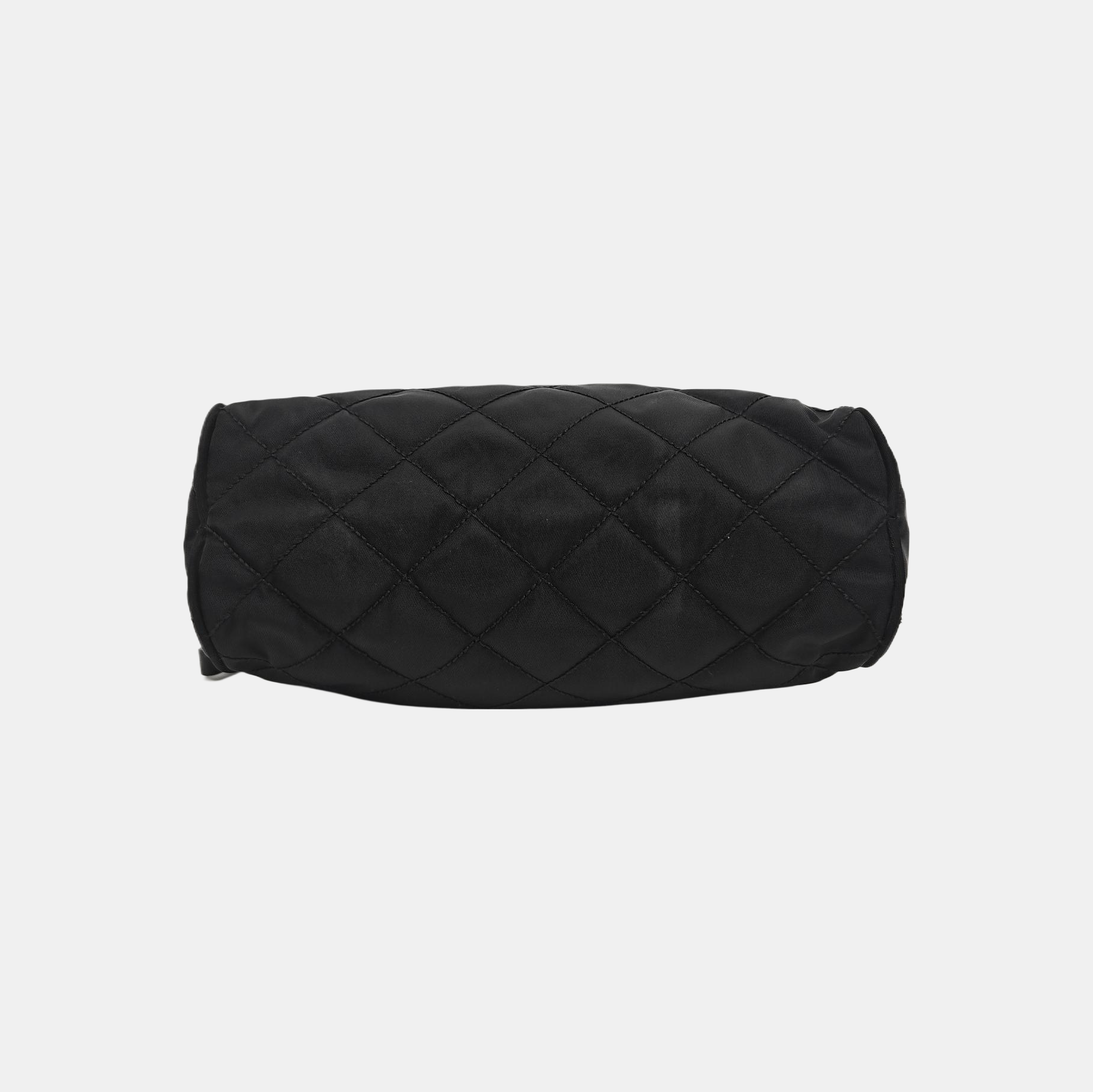 Quilted Nylon Clutch Black