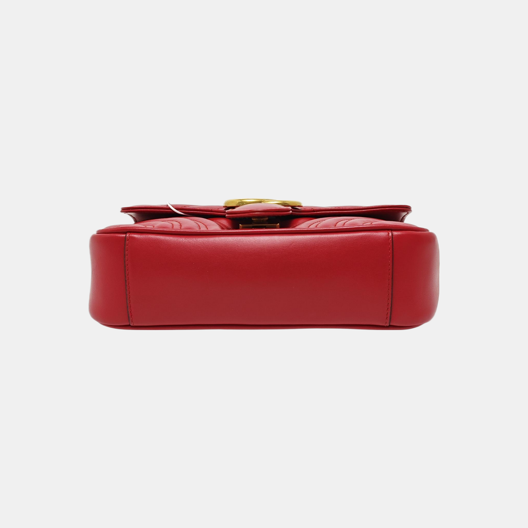 GG Marmont Small Quilted Calfskin Red