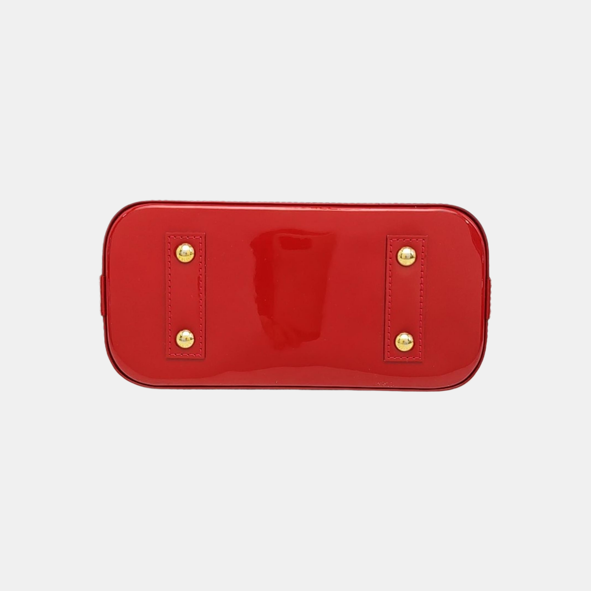 ALMA BB Monogram Patent Leather Red