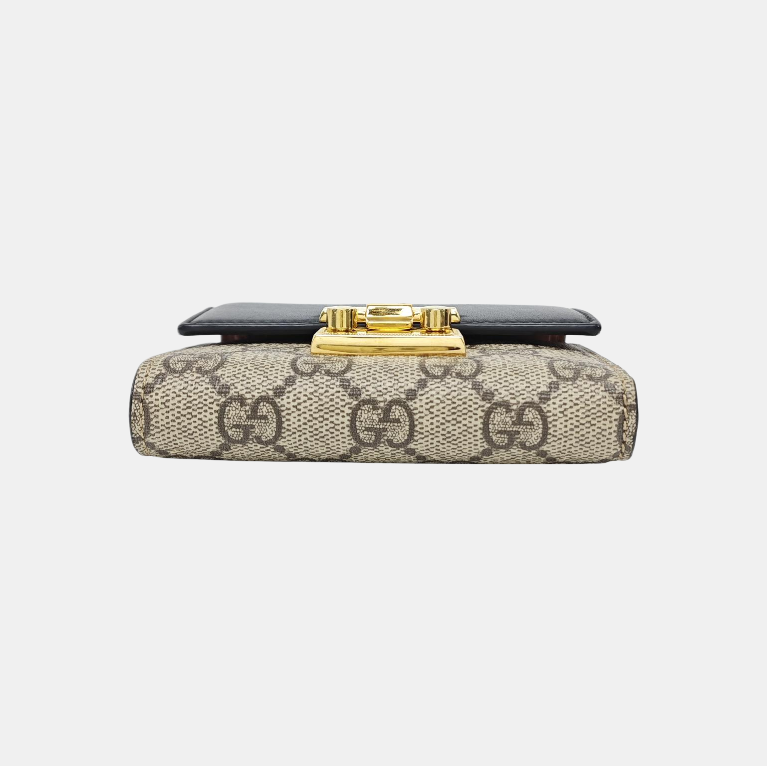 Padlock Monogram Leather Black Wallet