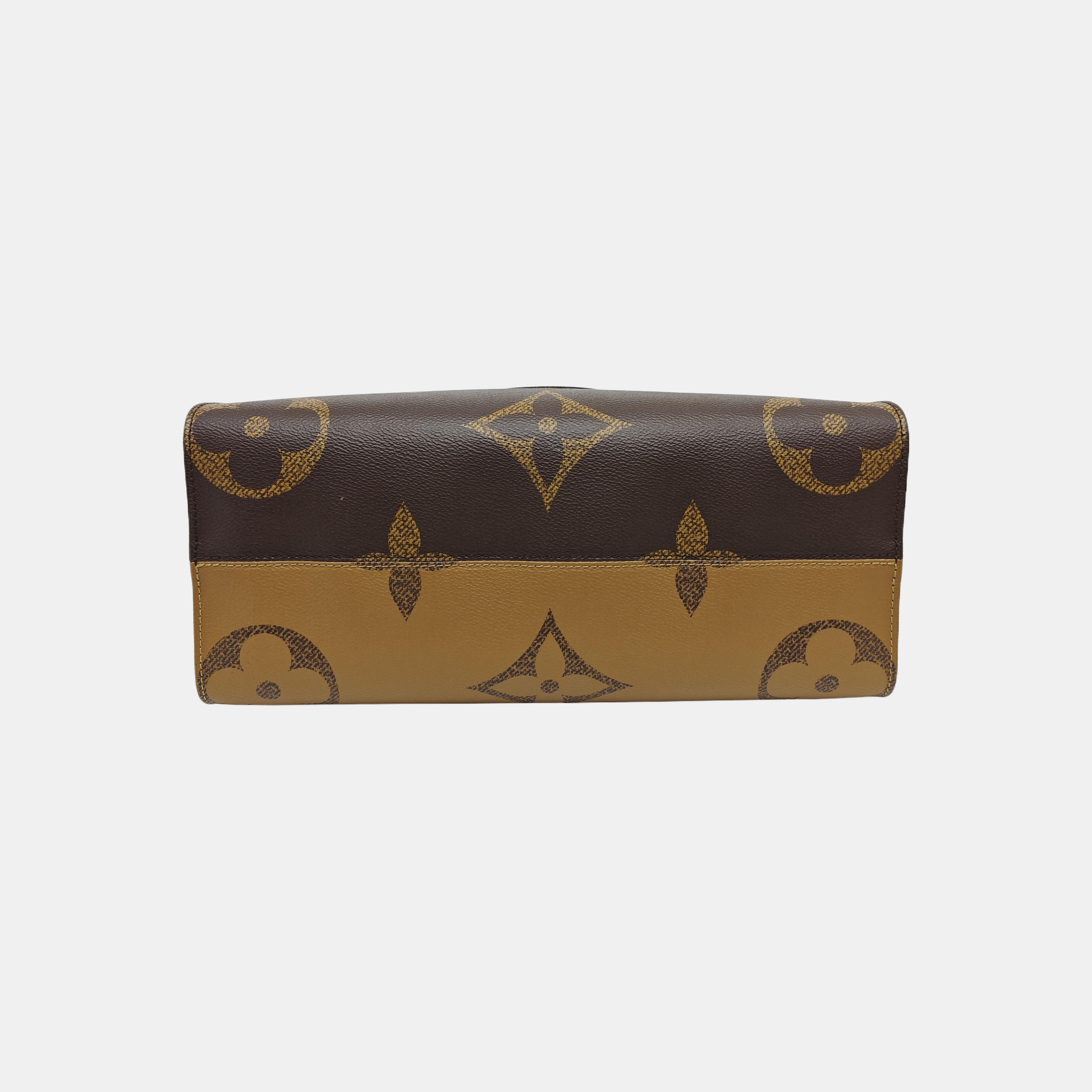 ONTHEGO MM Monogram Coated Canvas Brown