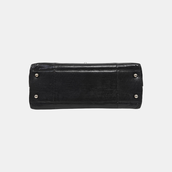 COCO HANDLE Medium Lizard Black