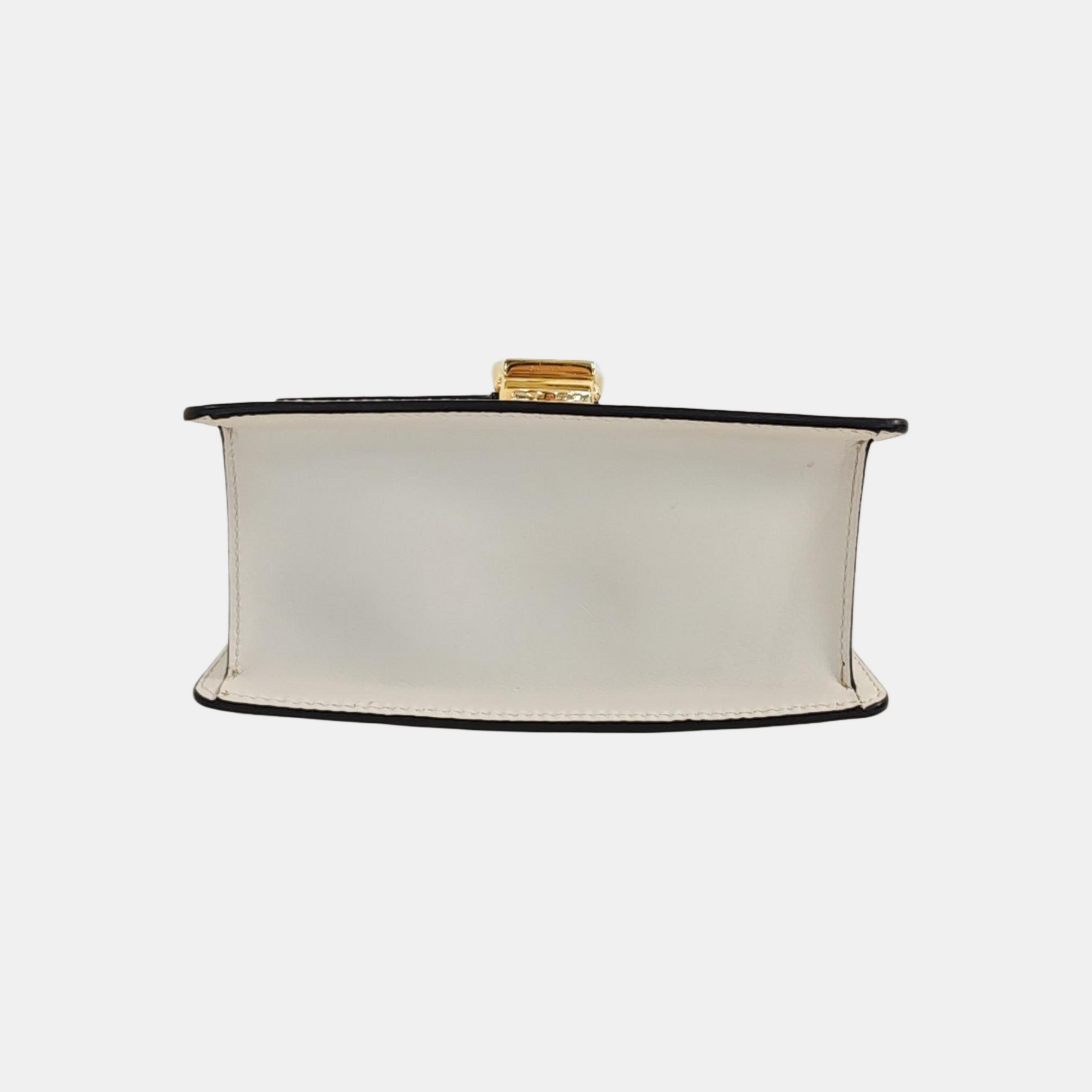 Sylvie Mini Calfskin White