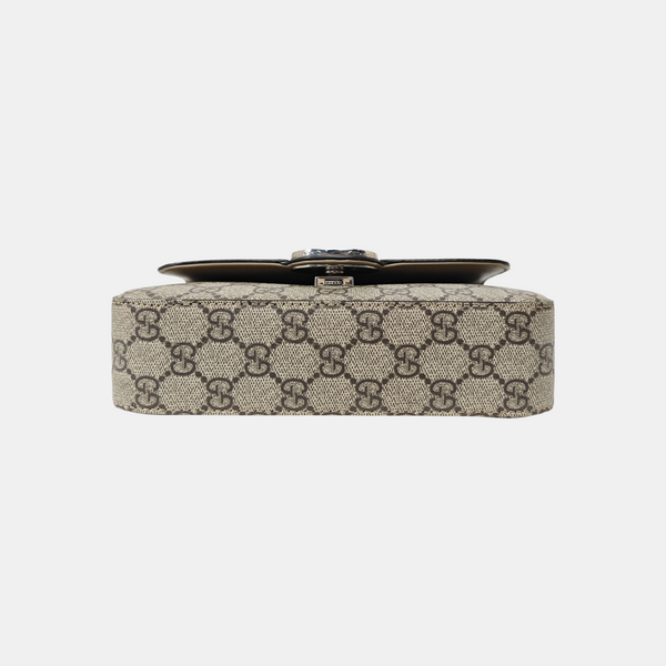Monogram Coated Canvas Shoulder Bag Gray