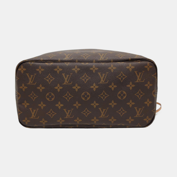 NEVERFULL MM Monogram Coated Canvas Brown