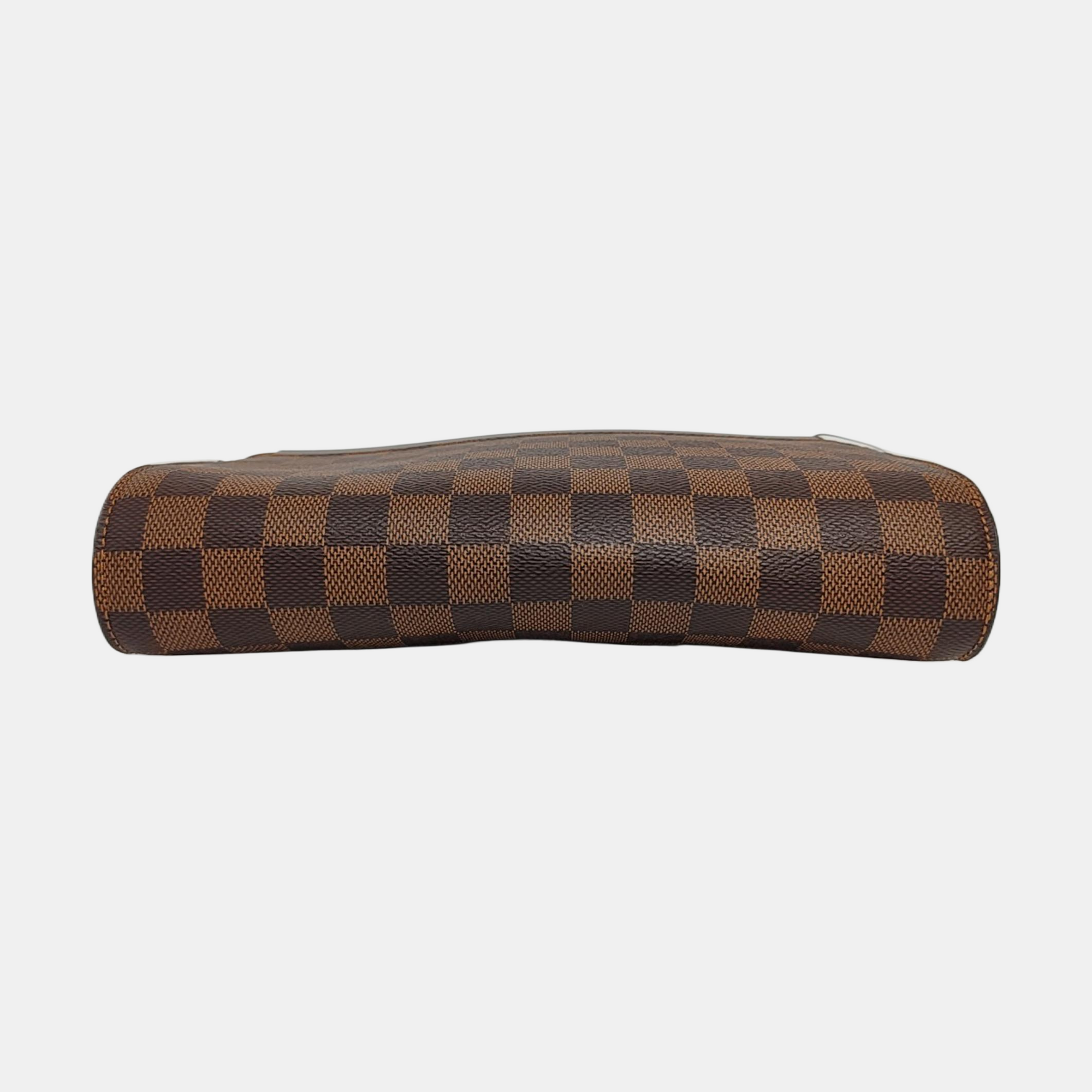 SAINT LOUIS Damier Ebene Coated Canvas Brown