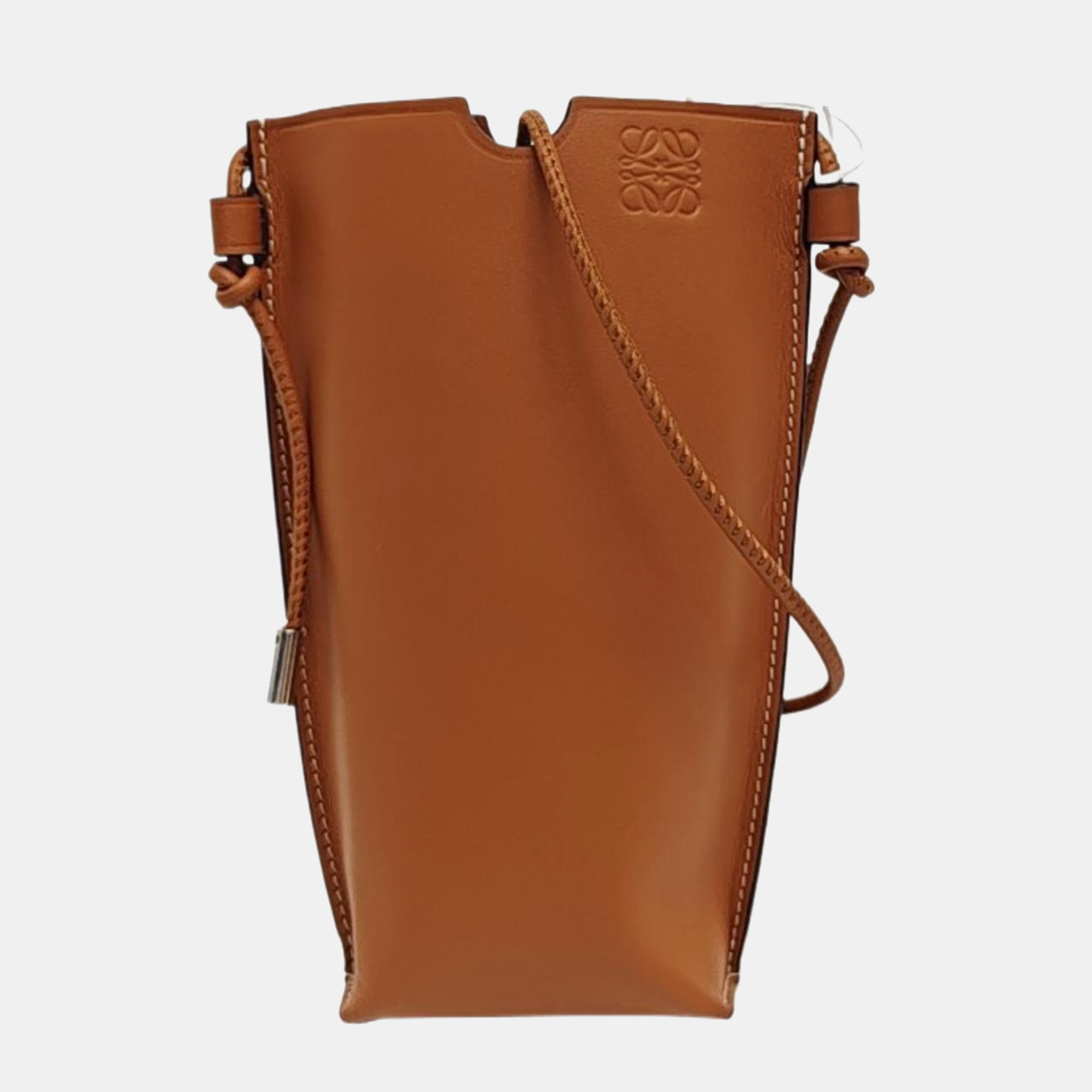 Calfskin Shoulder Bag Brown