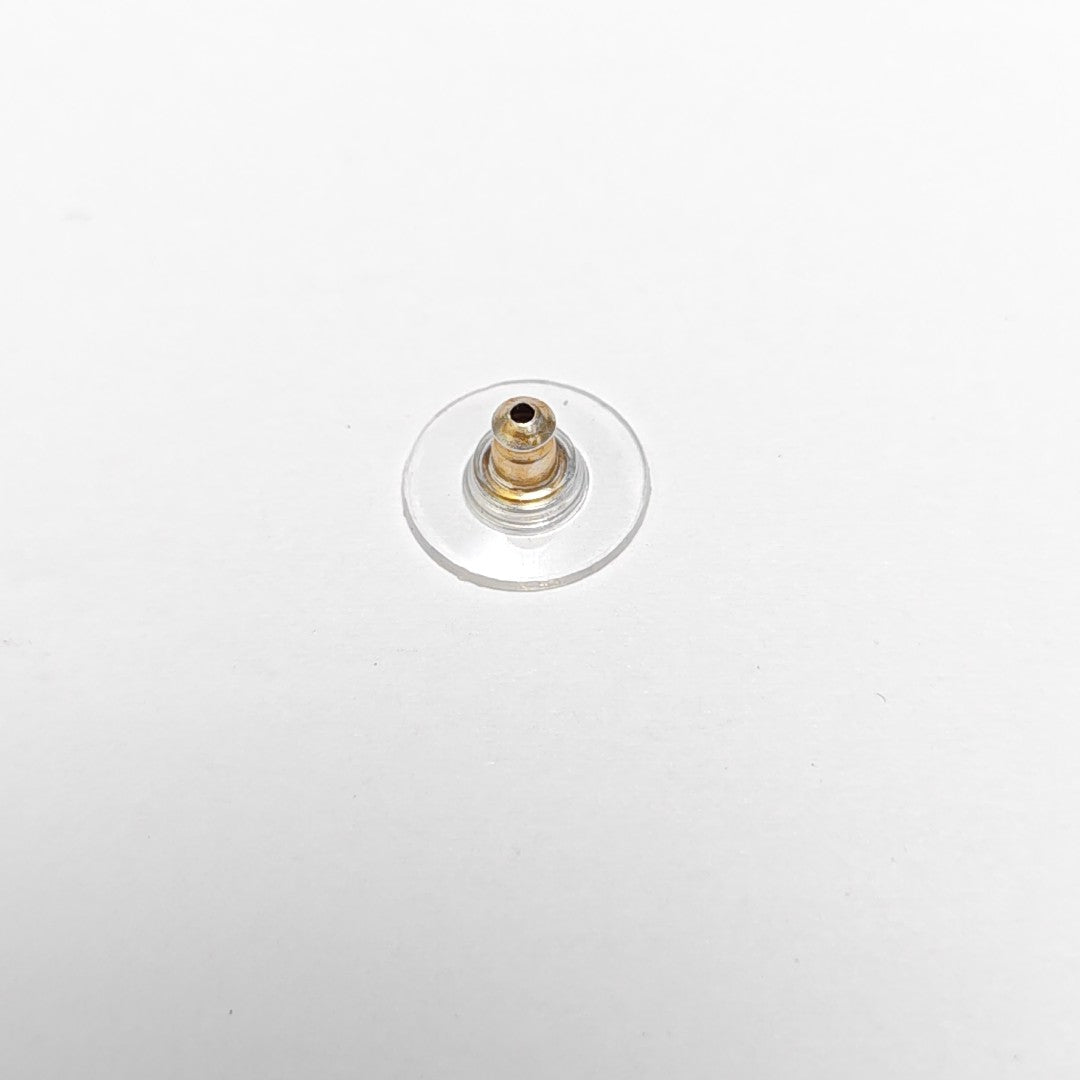 CC Logo Metal Gold Stud Earrings
