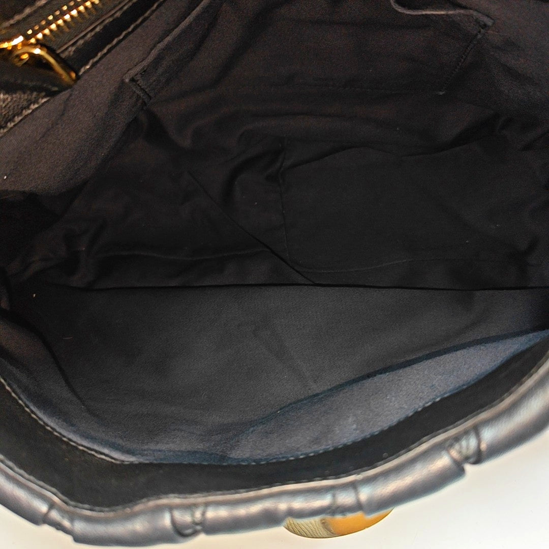 Quilted Lambskin Tote Bag Black