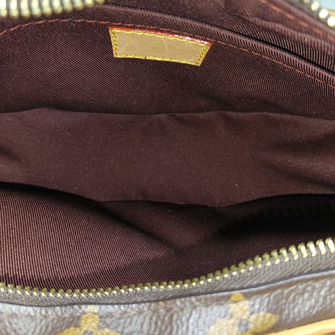 CROISSANT Monogram Coated Canvas Brown
