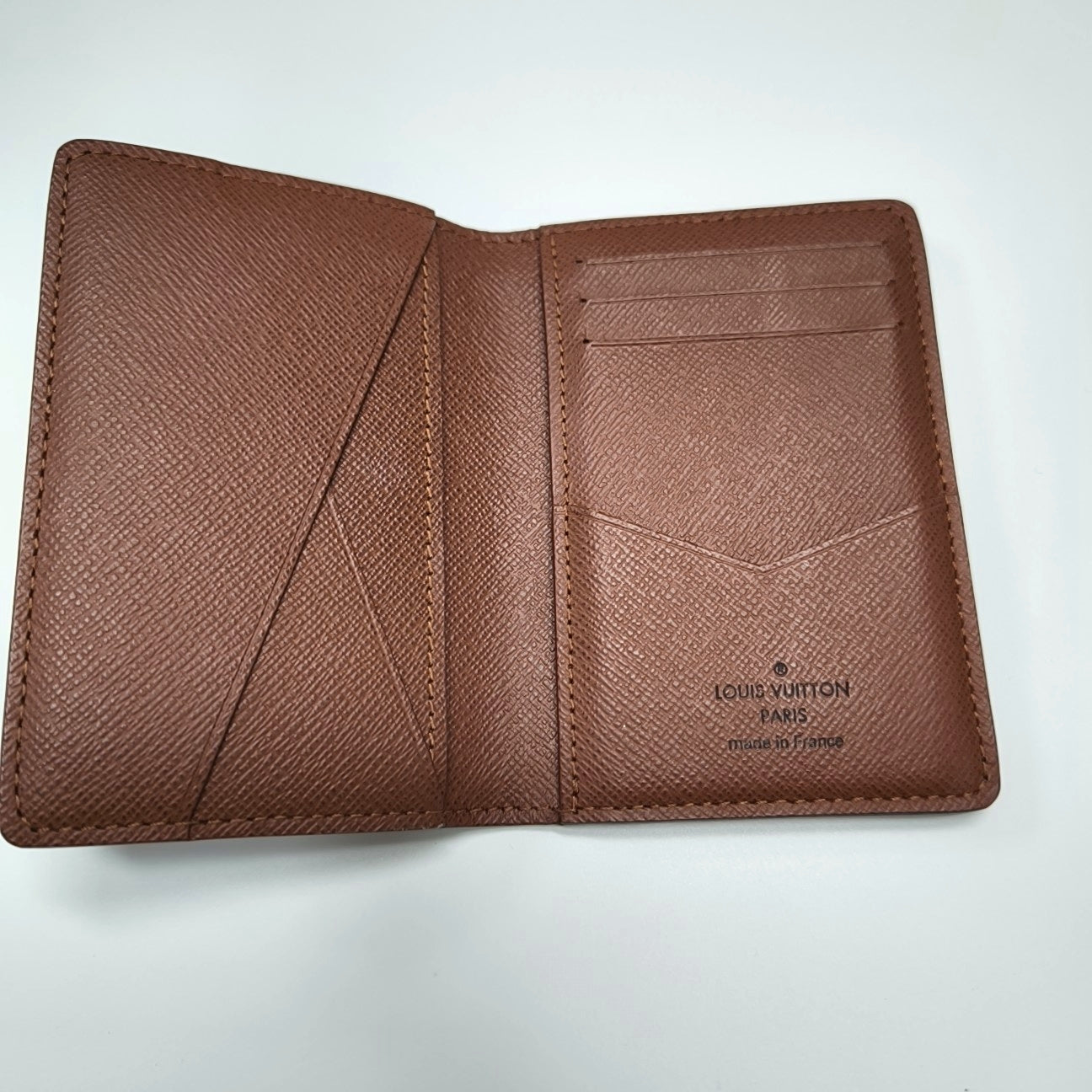 JAMES Monogram Coated Canvas Brown Card Holder