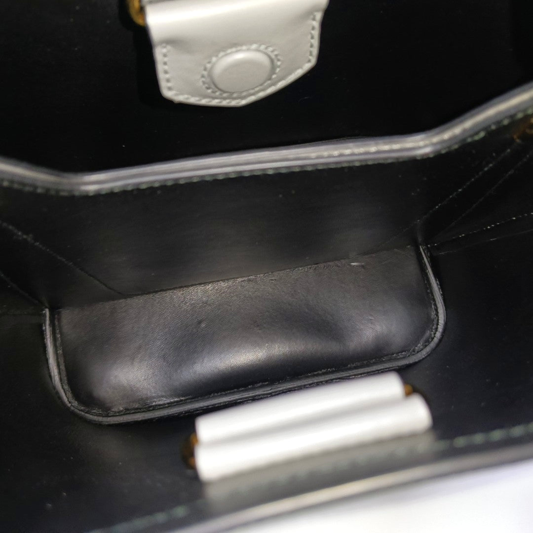 Panier Medium Saffiano Calfskin Gray