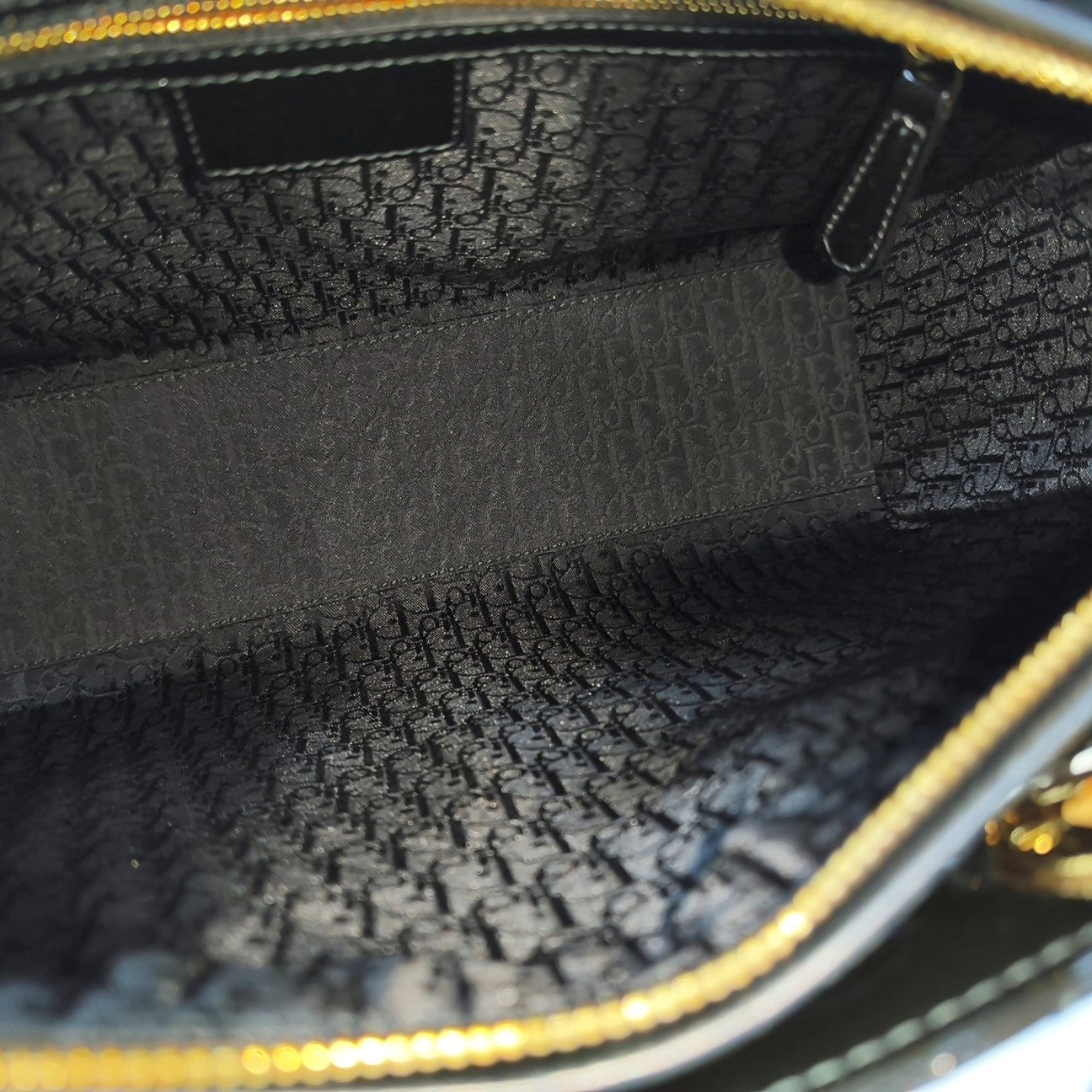 Lady Dior Large Patent Leather Black