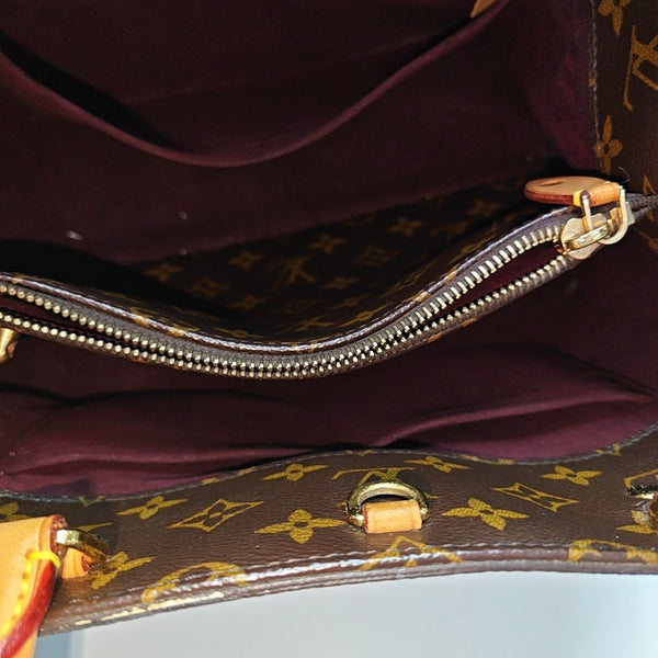 MONTAIGNE MM Monogram Coated Canvas Brown