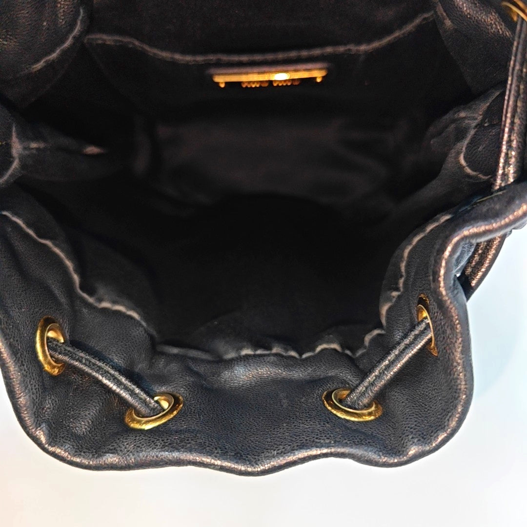 Matelassé Quilted Lambskin Black