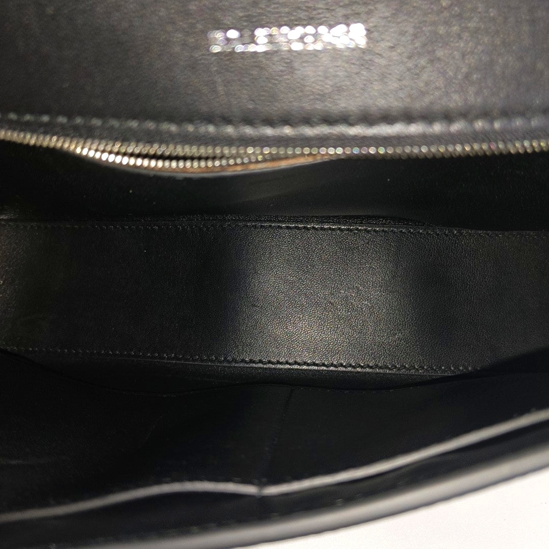 Calfskin Shoulder Bag Extra Small Black