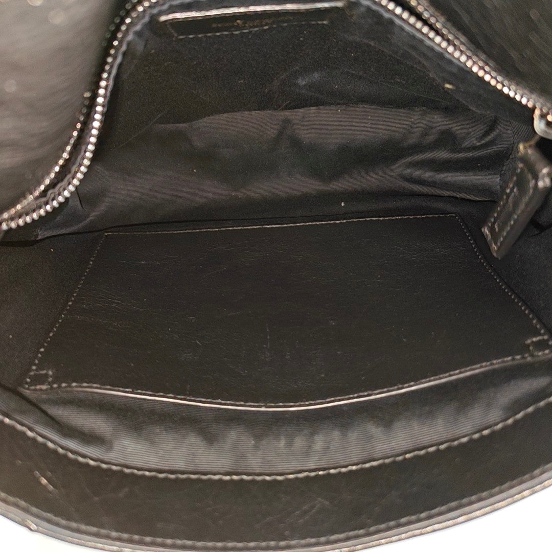 NIKI Medium Chevron Calfskin Black