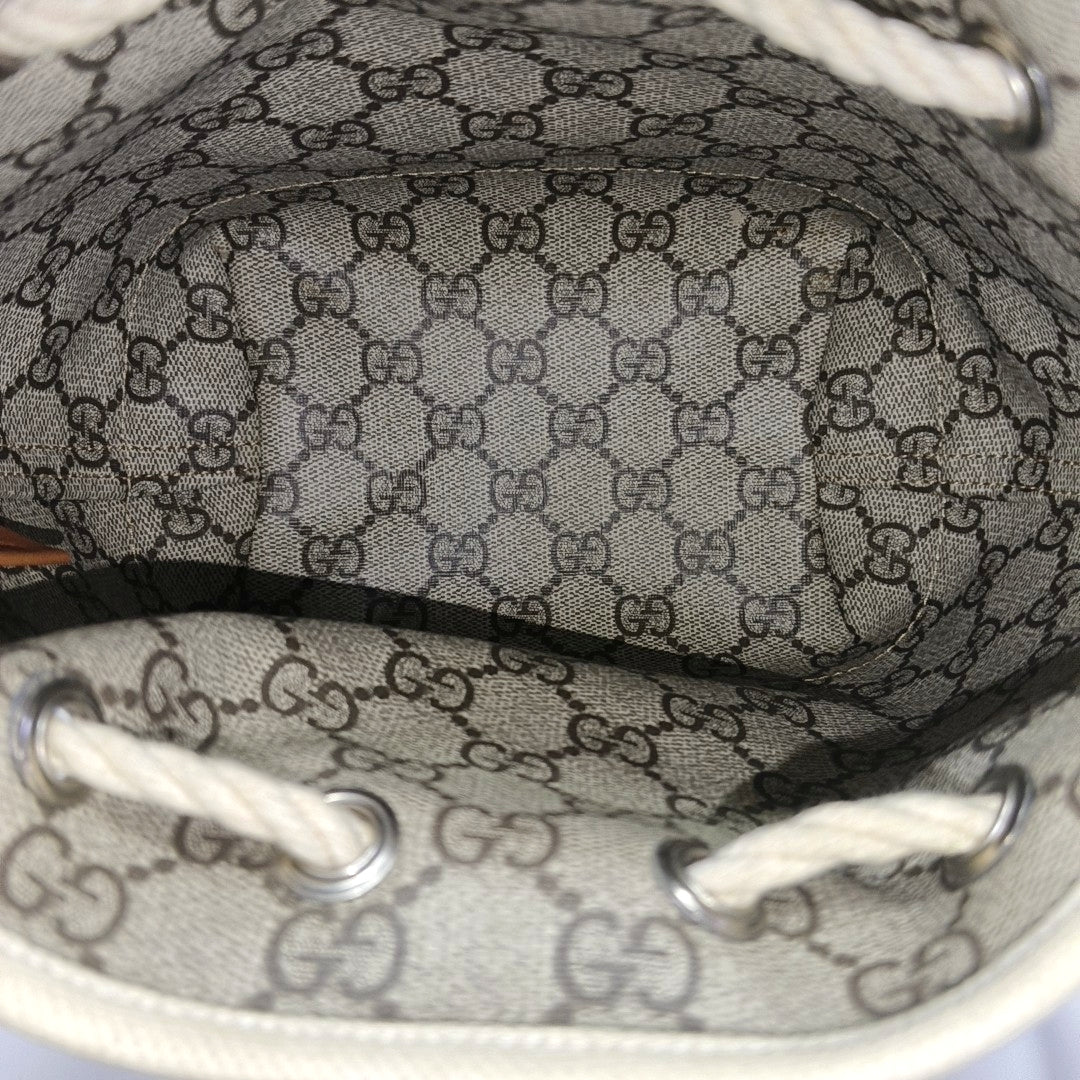 Canvas Bucket Bag Mini Beige