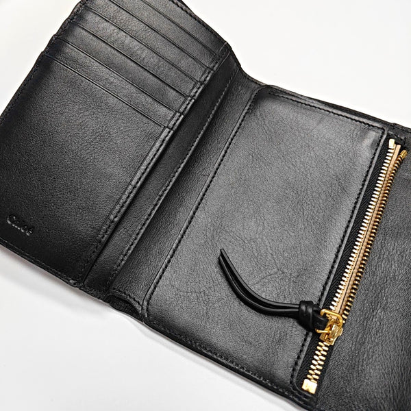 Alphabet Calfskin Black Wallet