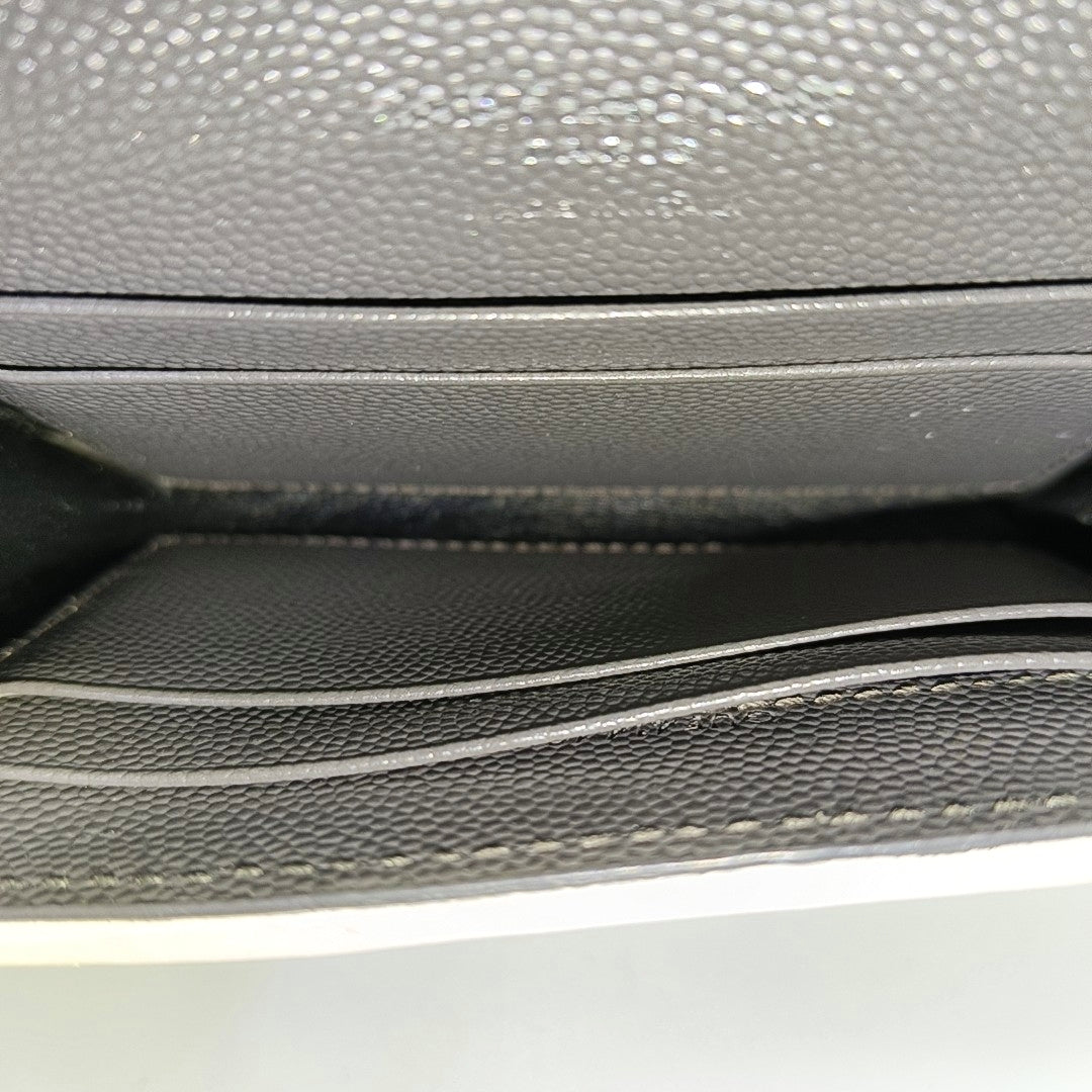 Calfskin Card Holder Gray