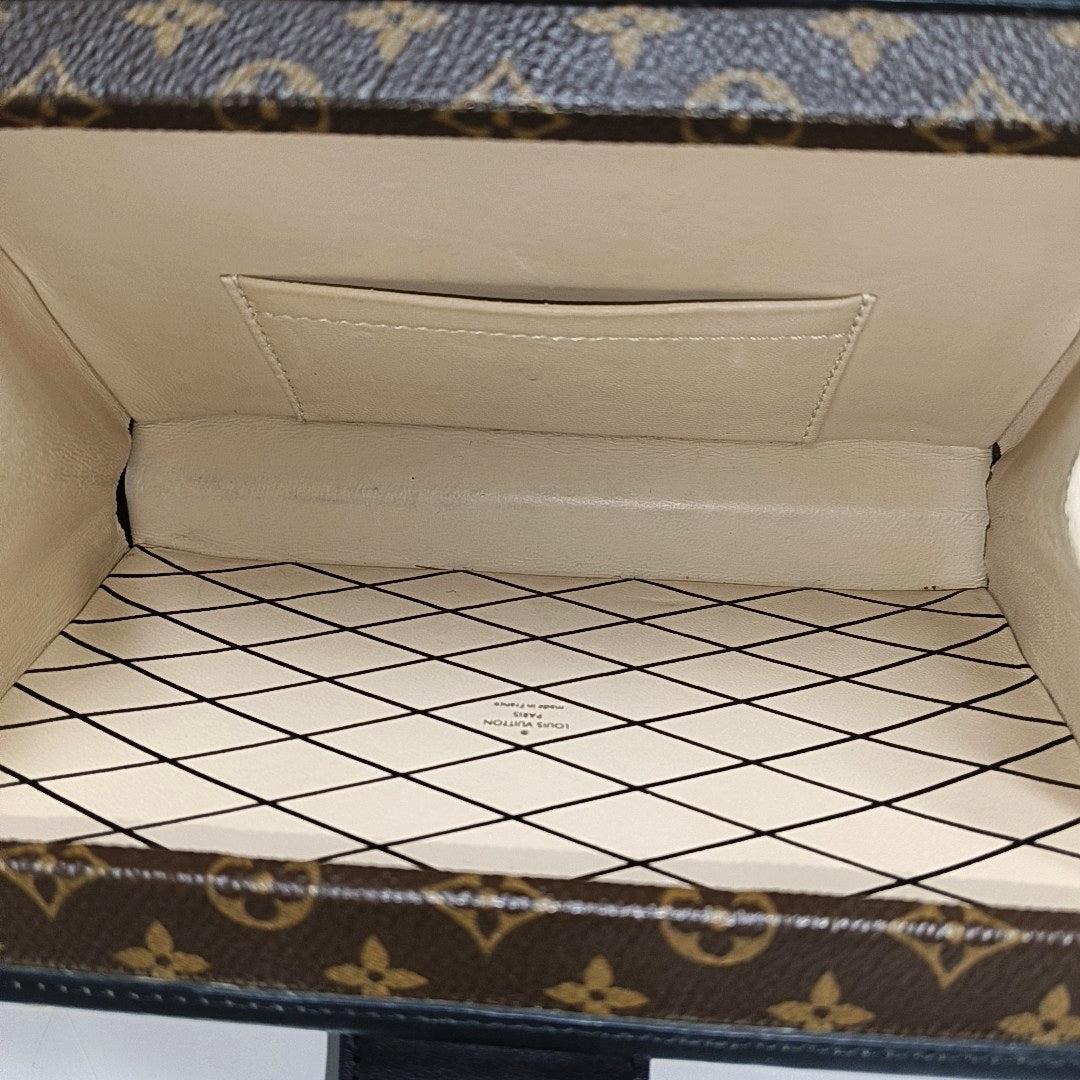 PETITE MALLE Monogram Coated Canvas Brown