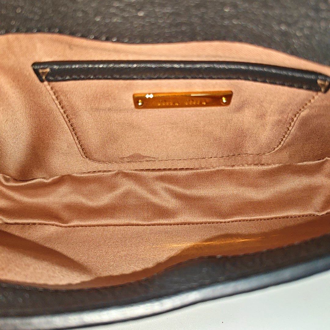 Leather Clutch Gray