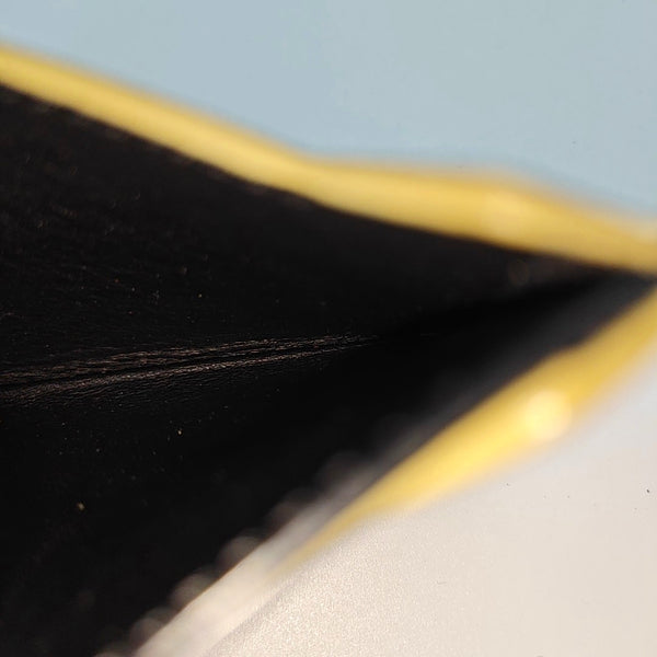 Patent Leather Card Holder Yellow